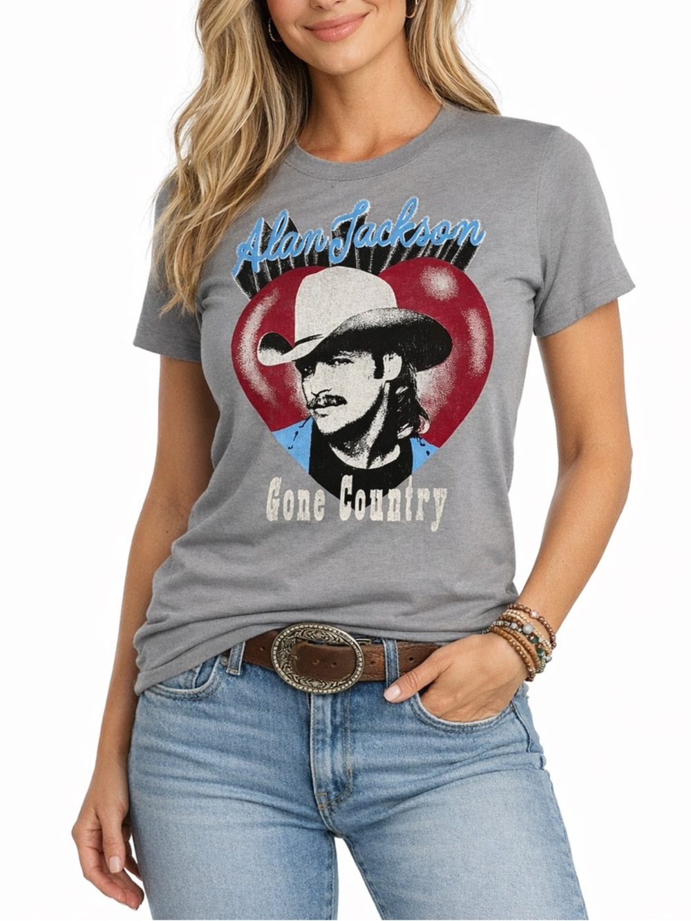 Alan Jackson Gone Country Graphic Tee 90s Size Small NWOT